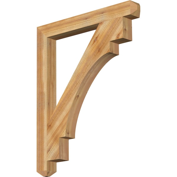 Ekena Millwork Merced Craftsman Rough Sawn Bracket, Western Red Cedar, 4"W x 36"D x 44"H BKT04X36X44MRC04RWR - main